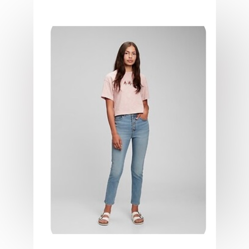 Gap Teen Sky High Rise Skinny Ankle Jeans with Washwell sz 14